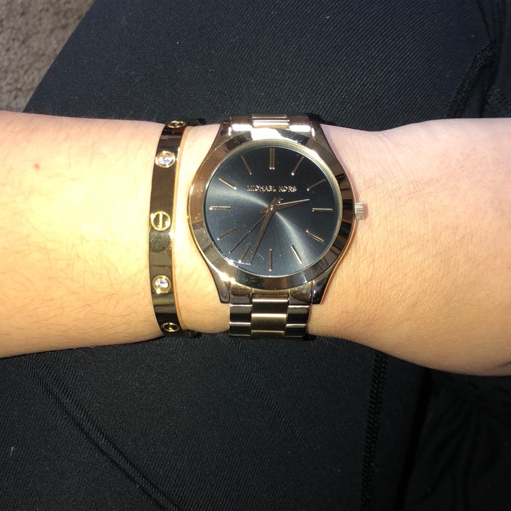 Michael Kors black & gold watch women’s